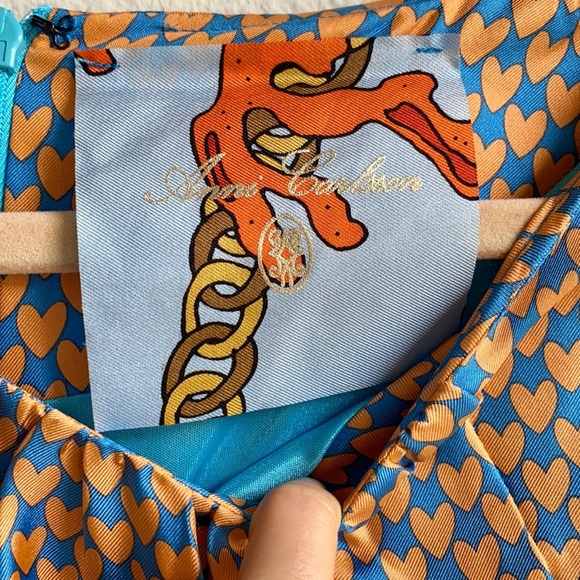 Anni Carlsson Heart Print Silk Dress - Picture 4 of 8